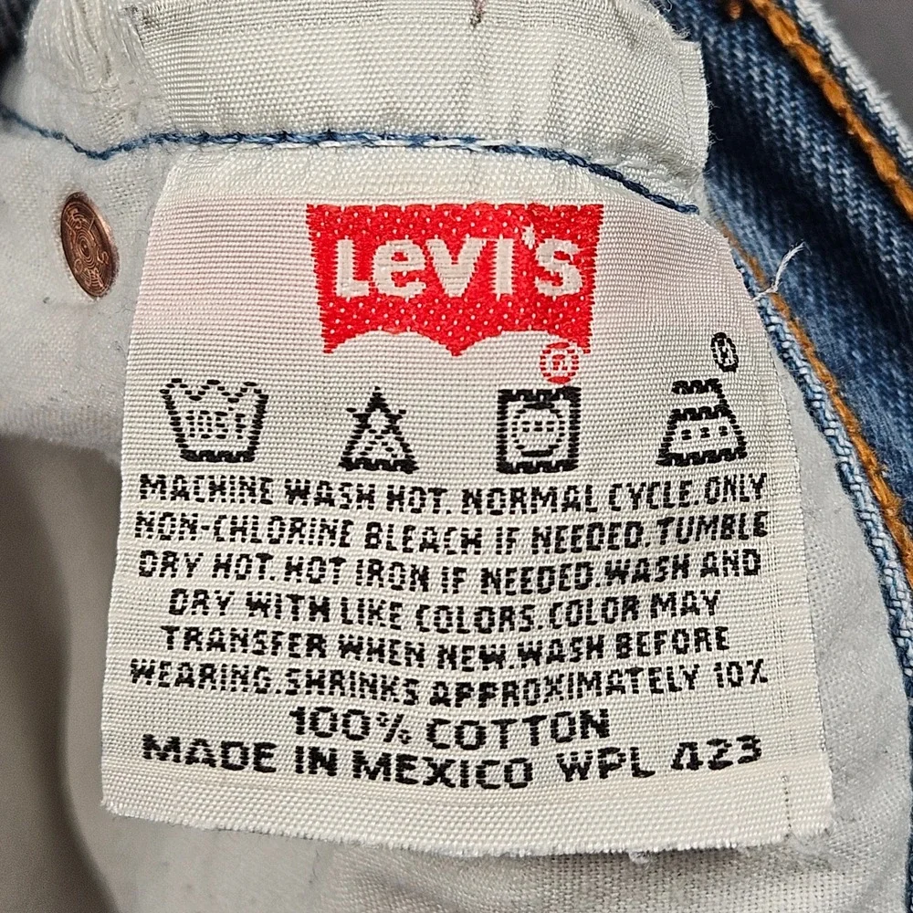 Levi's 501xx Jeans Men 40x30 Blue Medium Wash Straight Leg Button Fly Denim